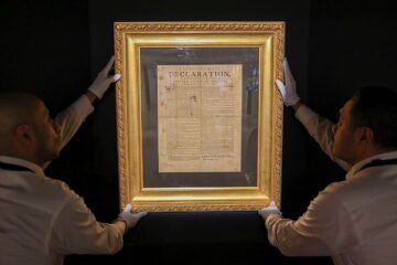 Hallan en Inglaterra una copia poco común de la Declaración de Independencia de EEUU