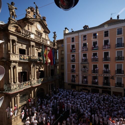 El chupinazo de los Sanfermines, en imágenes