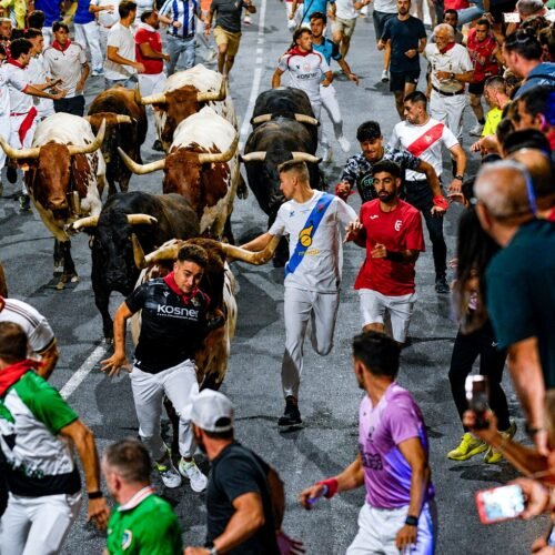 Catorce heridos en el único encierro nocturno de las fiestas de San Sebastián de los Reyes